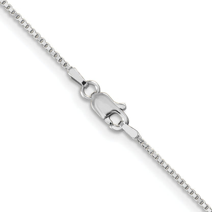 10K White Gold 1mm Box Chain