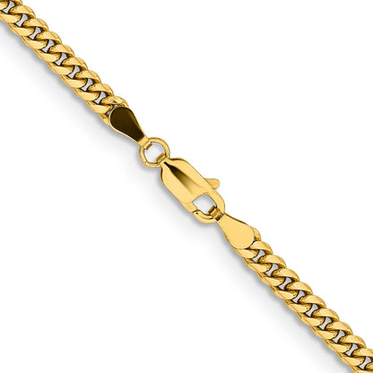 18 Inch 10K Yellow Gold 3.5mm Solid Miami Cuban Chain Necklace