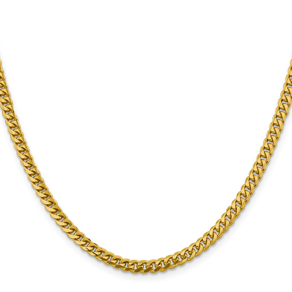 26 Inch 10K Yellow Gold 4.25mm Solid Miami Cuban Chain Necklace