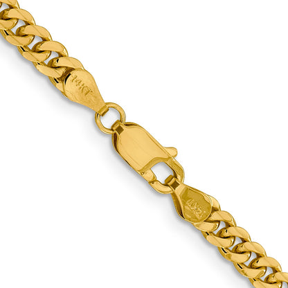 24 Inch 10K Yellow Gold 4.25mm Solid Miami Cuban Chain Necklace