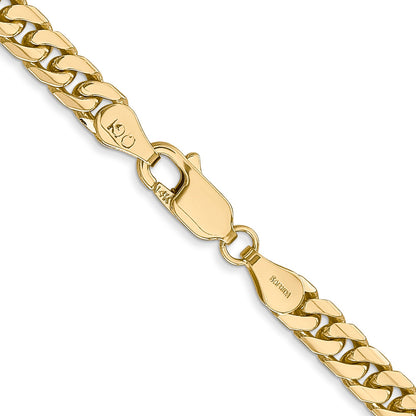 22 Inch 10K Yellow Gold 4.3mm Solid Miami Cuban Chain Necklace