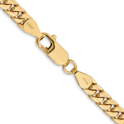 18 Inch 10K Yellow Gold 5mm Solid Miami Cuban Chain Necklace
