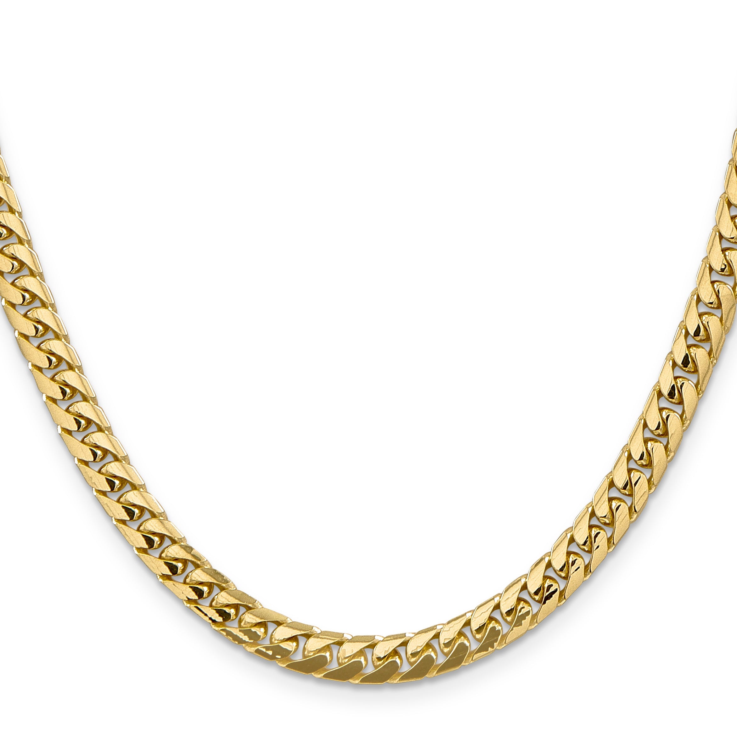 26 Inch 10K Yellow Gold 5.5mm Solid Miami Cuban Chain Necklace