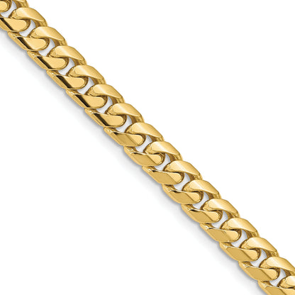 24 Inch 10K Yellow Gold 5.5mm Solid Miami Cuban Chain Necklace