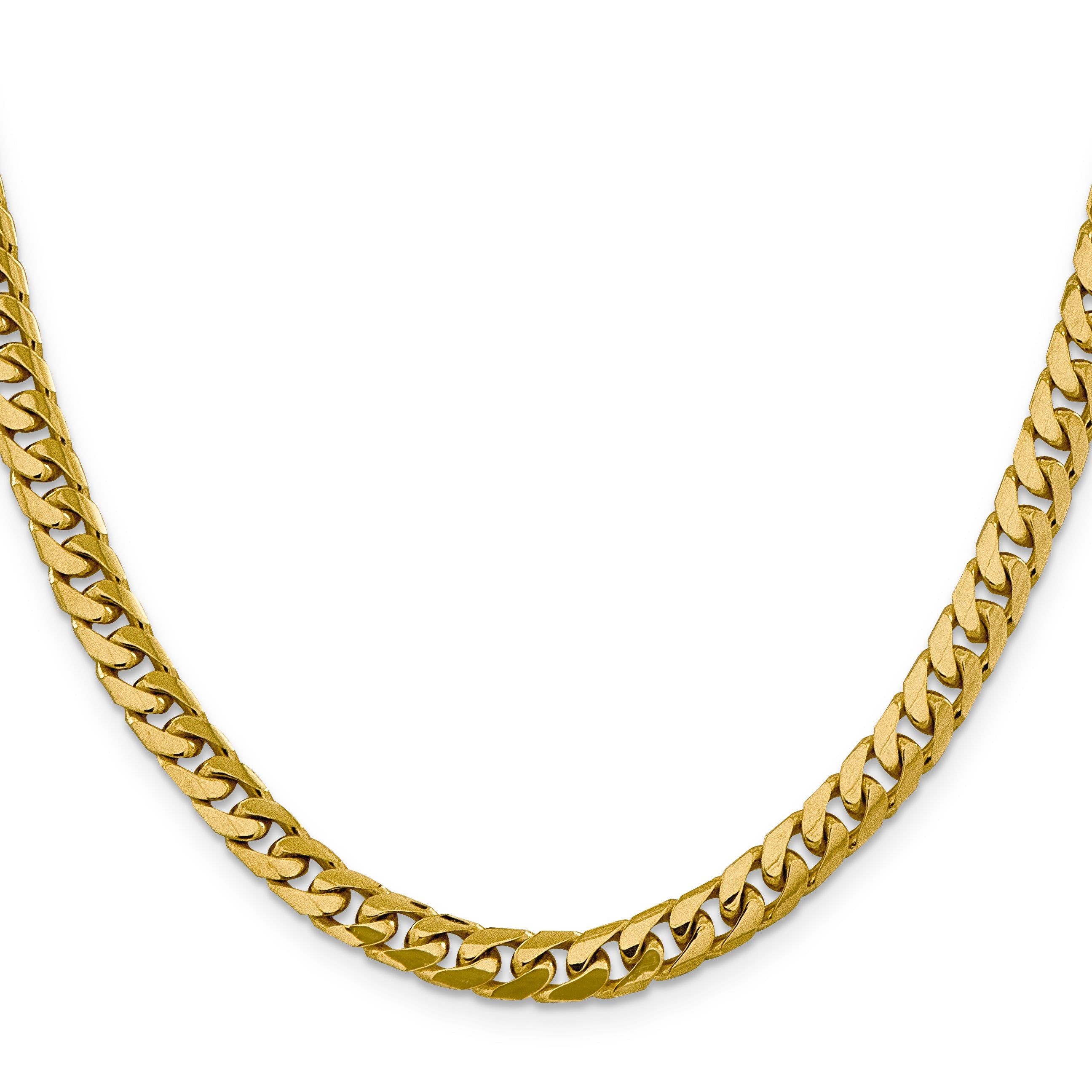 22 Inch 10K Yellow Gold 6.25mm Solid Miami Cuban Chain Necklace