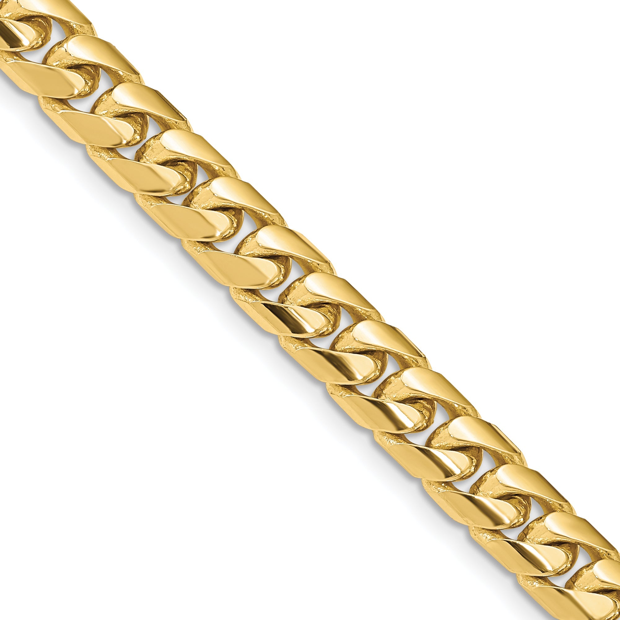 22 Inch 10K Yellow Gold 6.75mm Solid Miami Cuban Chain Necklace