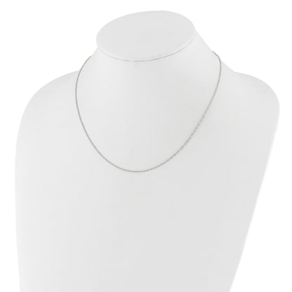 10K White Gold 1.25mm Singapore 1In+1In Adjustable Chain