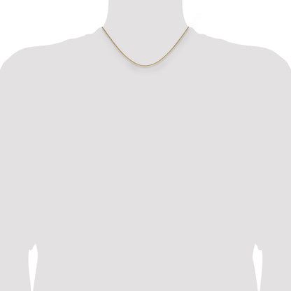 16 Inch 10K Yellow Gold 1.4mm Flat Cable Chain Necklace