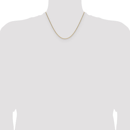 18 Inch 10K Yellow Gold 1.4mm Flat Cable Chain Necklace