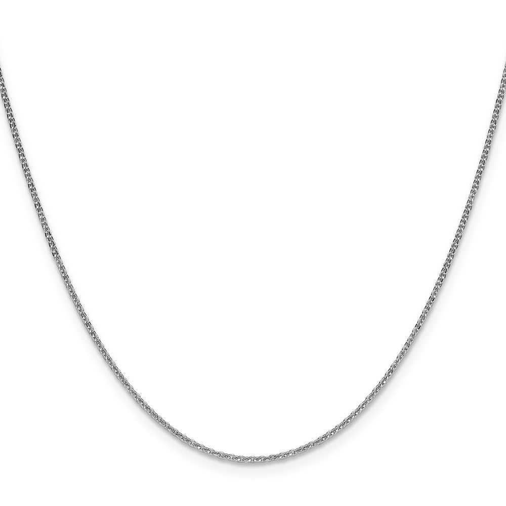 24 Inch 10K White Gold 1.4mm Flat Cable Chain Necklace