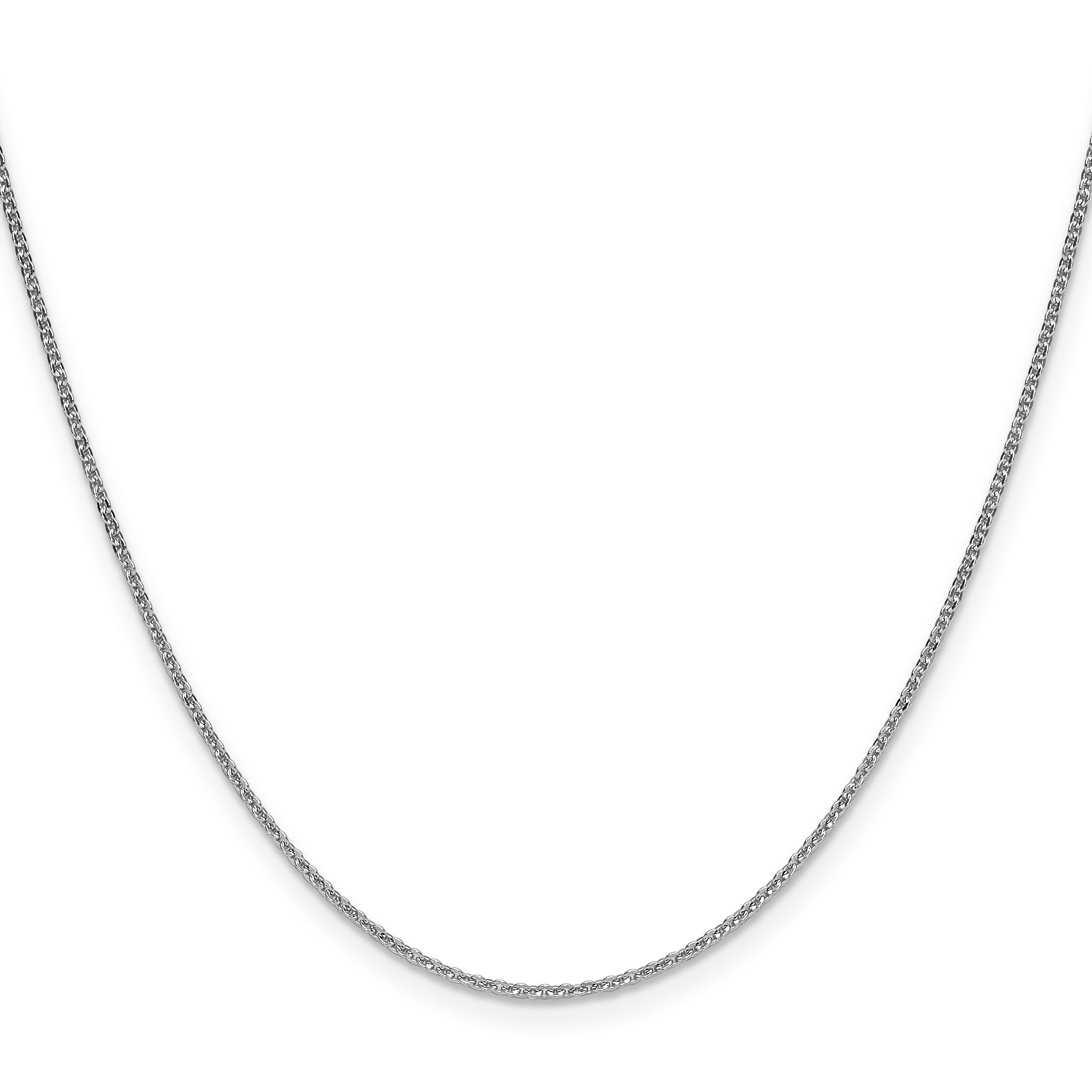 10K White Gold 1.4mm Flat Cable Chain