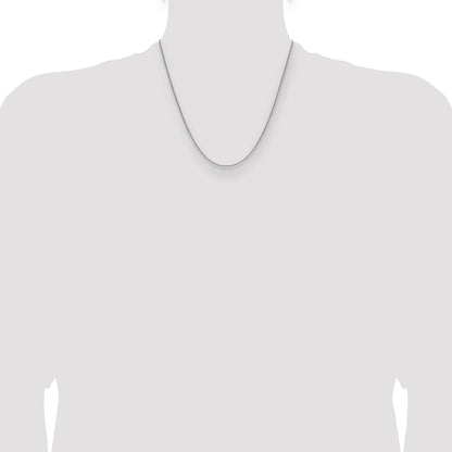 10K White Gold 1.4mm Flat Cable Chain