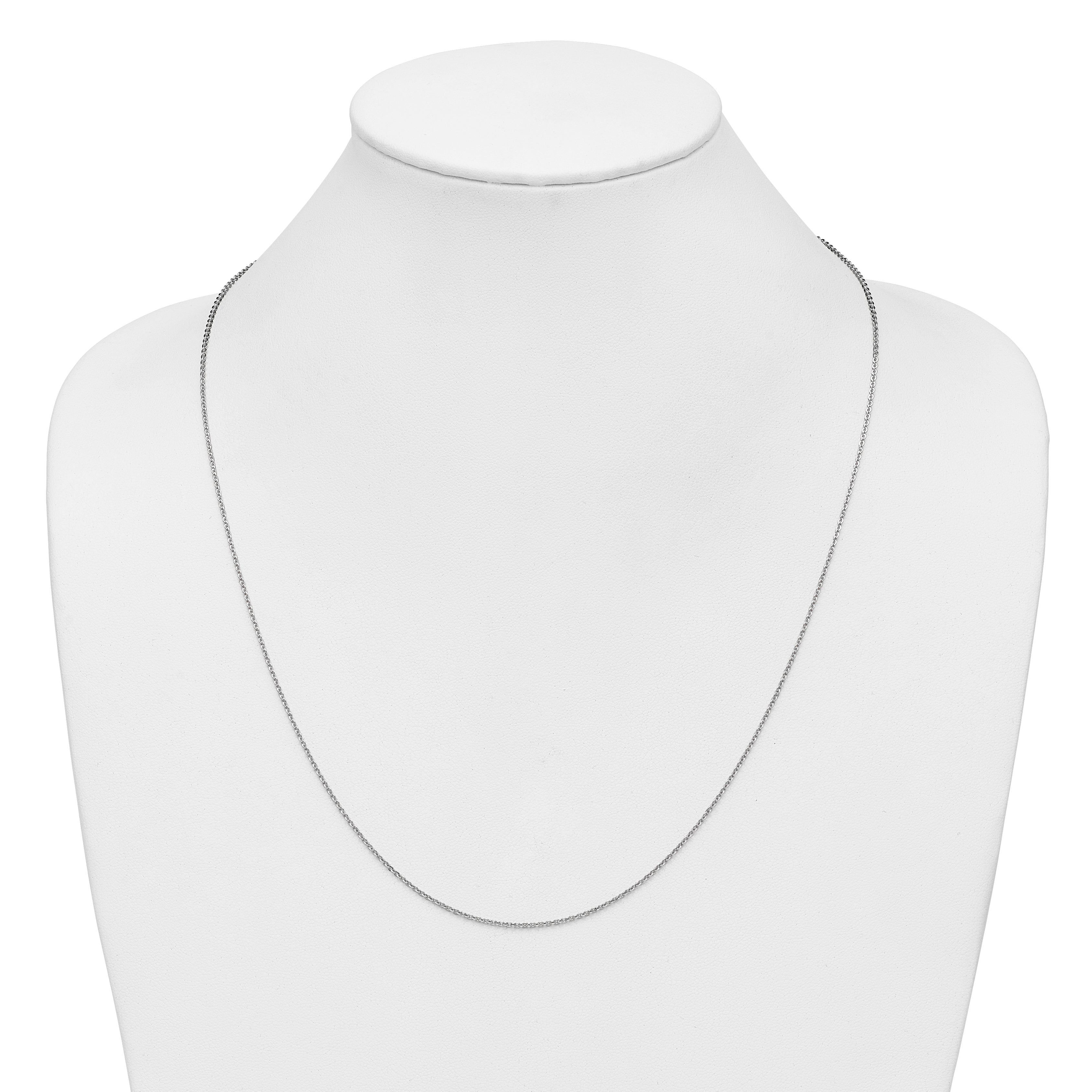 10K White Gold 1.4mm Flat Cable Chain