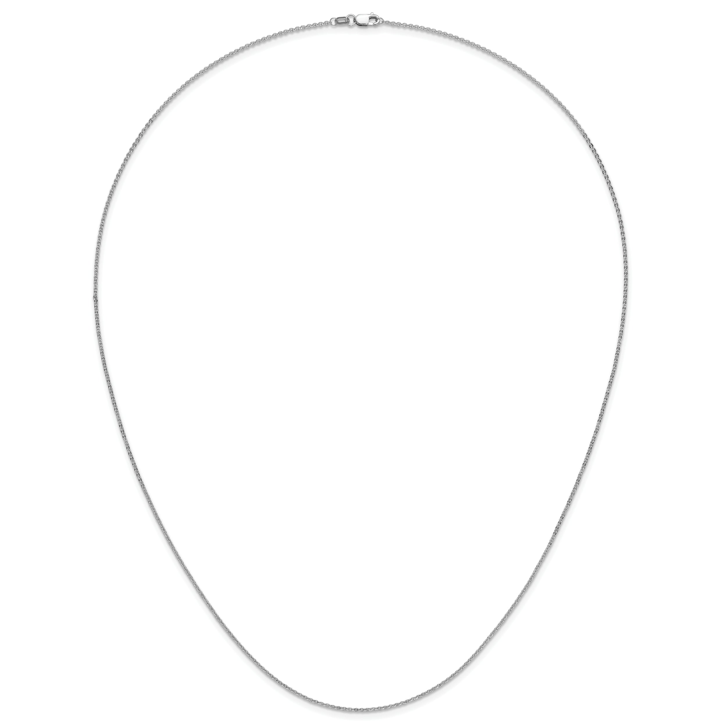 10K White Gold 1.4mm Flat Cable Chain