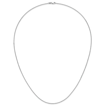 10K White Gold 1.4mm Flat Cable Chain