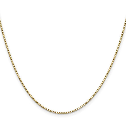 22 Inch 10K Yellow Gold 1.1mm Box Chain Necklace