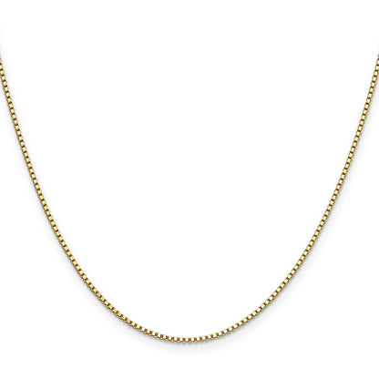 16 Inch 10K Yellow Gold 1.1mm Box Chain Necklace