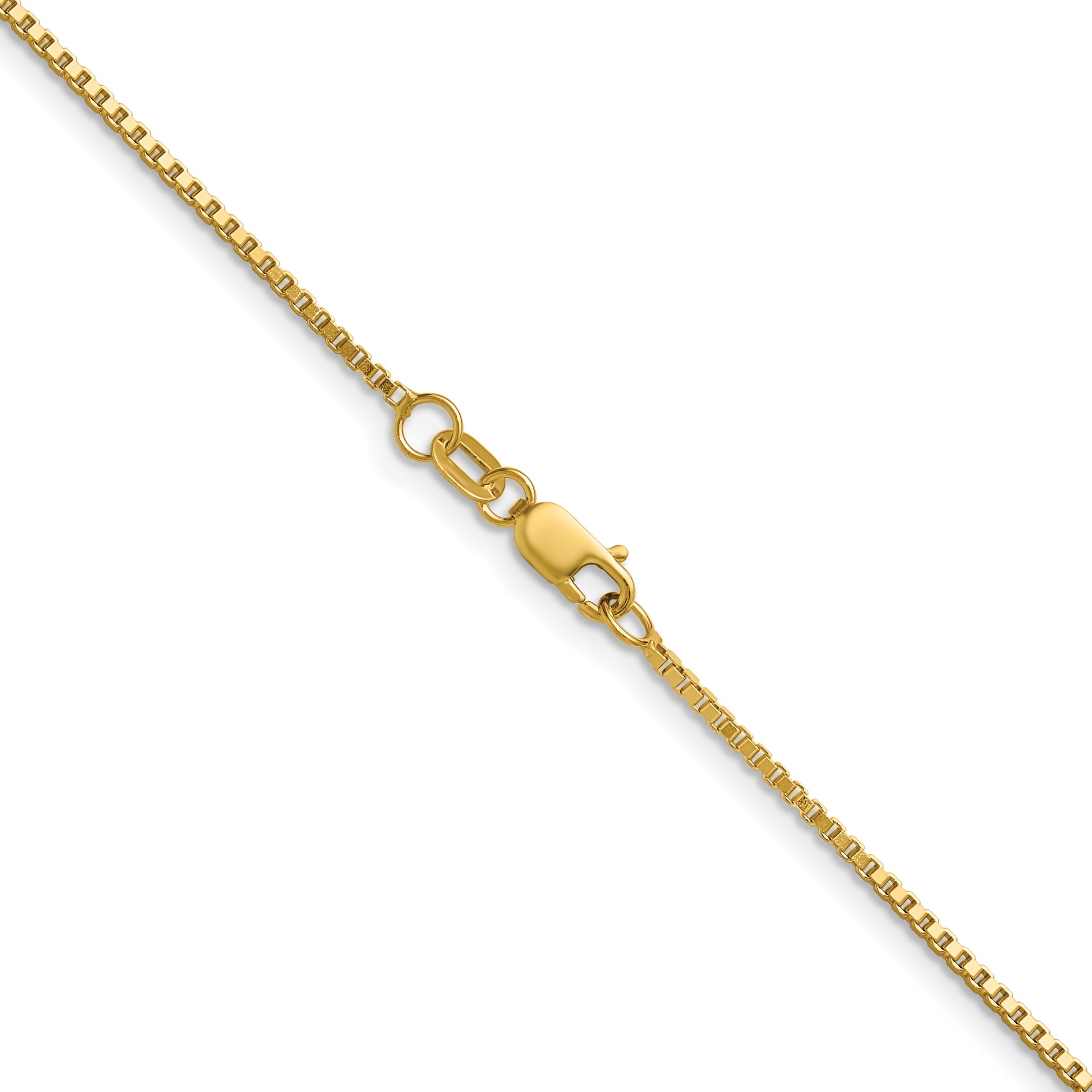 18 Inch 10K Yellow Gold 1.1mm Box Chain Necklace