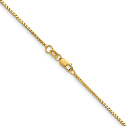 18 Inch 10K Yellow Gold 1.1mm Box Chain Necklace