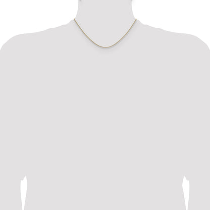 16 Inch 10K Yellow Gold 1.1mm Box Chain Necklace