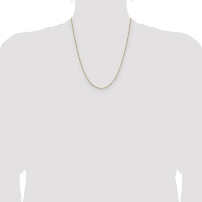 22 Inch 10K Yellow Gold 1.1mm Box Chain Necklace
