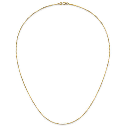 24 Inch 10K Yellow Gold 1.1mm Box Chain Necklace