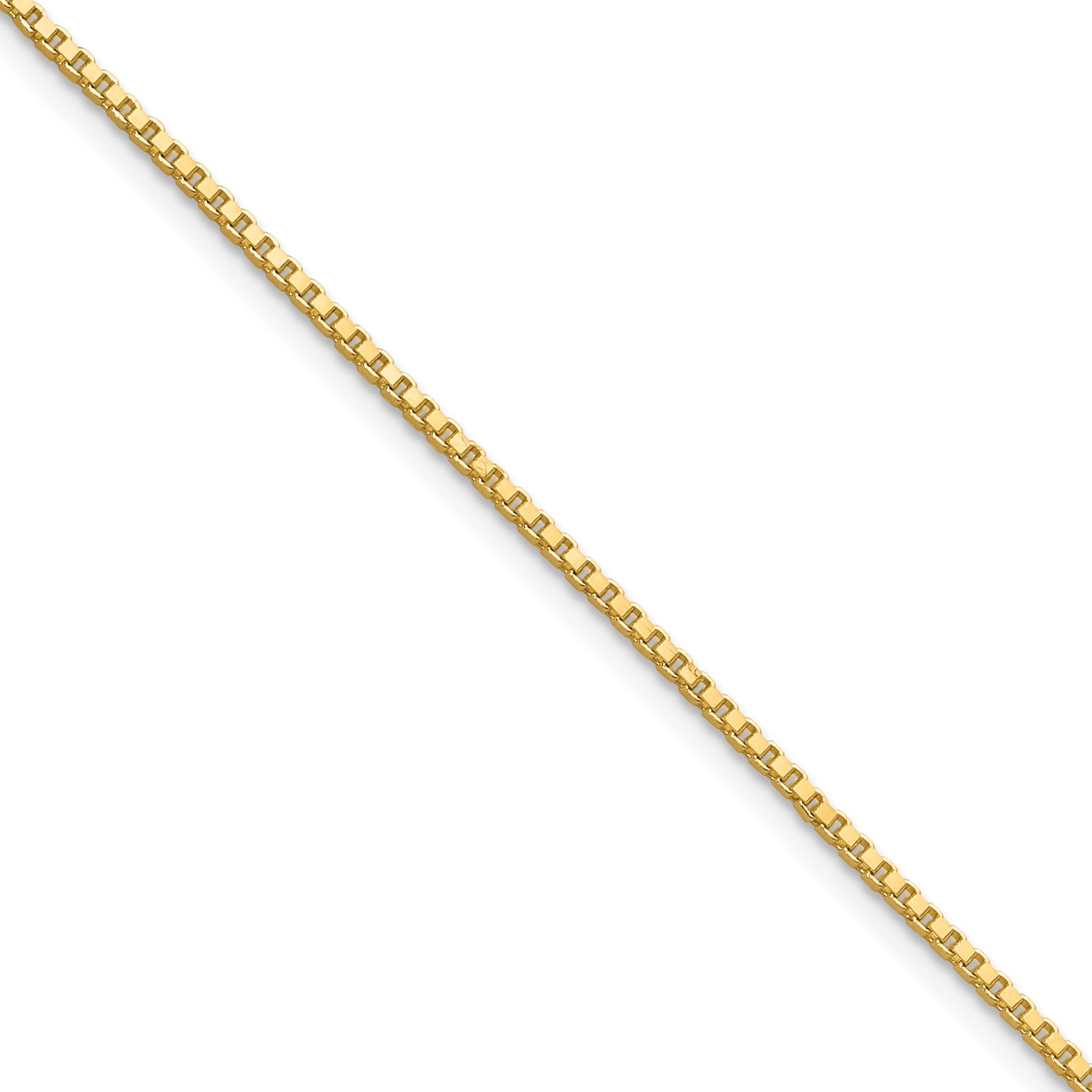 18 Inch 10K Yellow Gold 1.1mm Box Chain Necklace