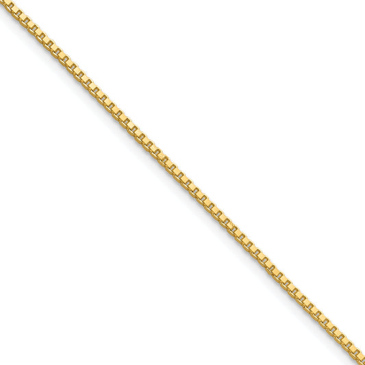 16 Inch 10K Yellow Gold 1.1mm Box Chain Necklace
