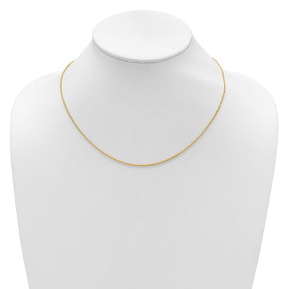 18 Inch 10K Yellow Gold 1.5mm Spiga 1In+1In Adjustable Chain Necklace