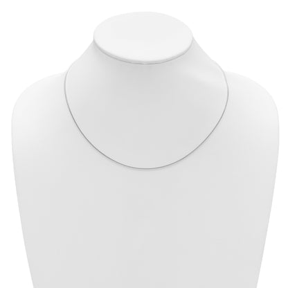 10K White Gold 1.1mm Franco 1In+1In Adjustable Chain