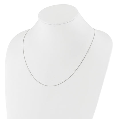 10K White Gold Adjustable .7mm Box Chain