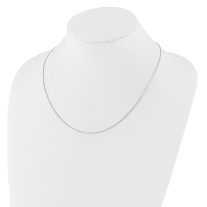10K White Gold Adjustable 1mm Box Chain