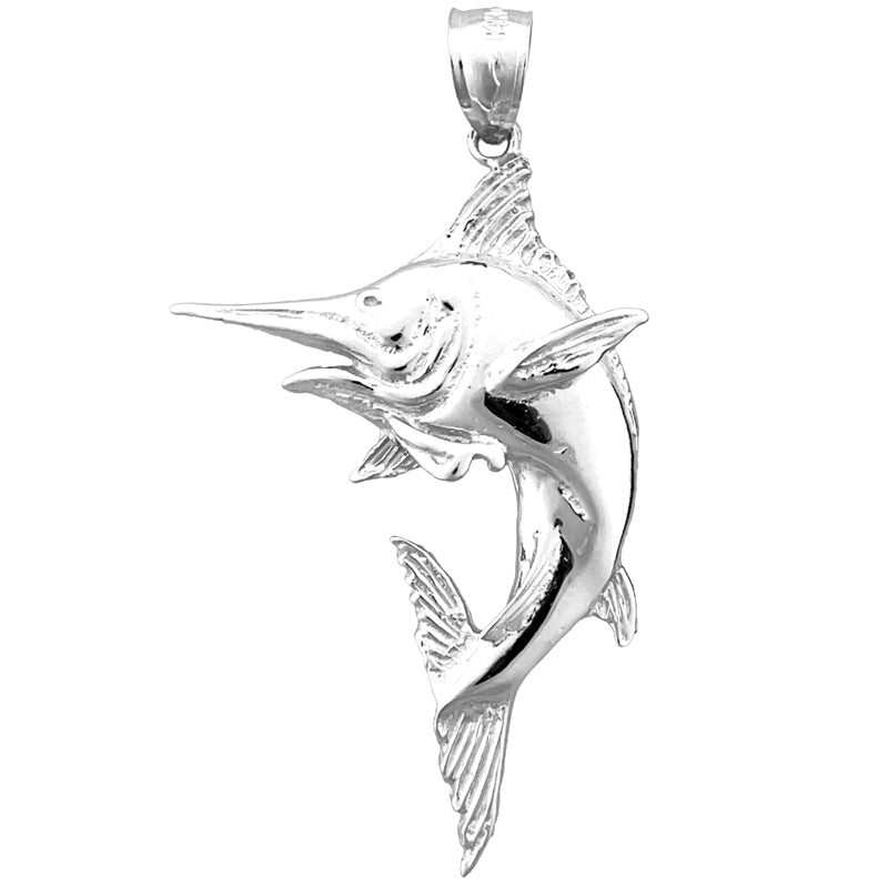 14K Gold Blue Marlin Pendant