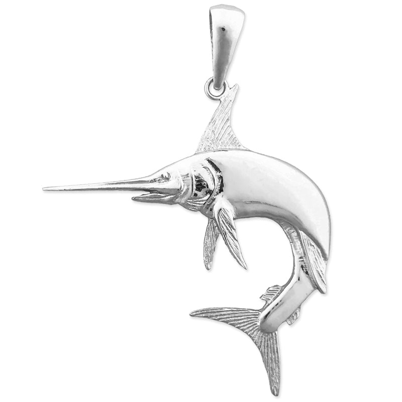 14K Gold Marlin Sport Fishing Pendant