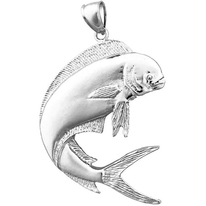 14K Gold 44MM Mahi Mahi Fish Pendant