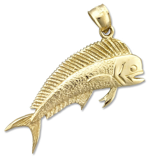 14K Gold Mahi Mahi Pendant
