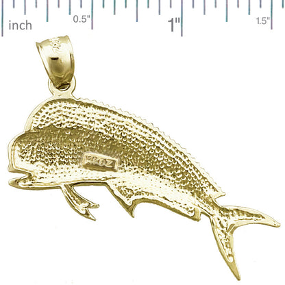 14K Gold Mahi Mahi Pendant