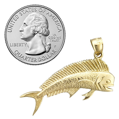 14K Gold Mahi Mahi Pendant