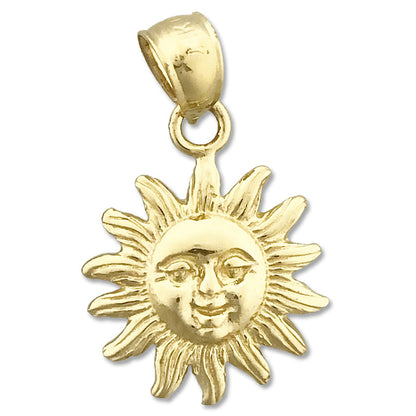 14K Gold Sun Charm