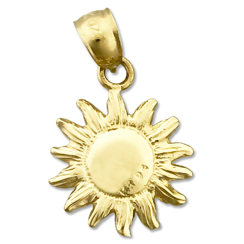 14K Gold Sun Charm