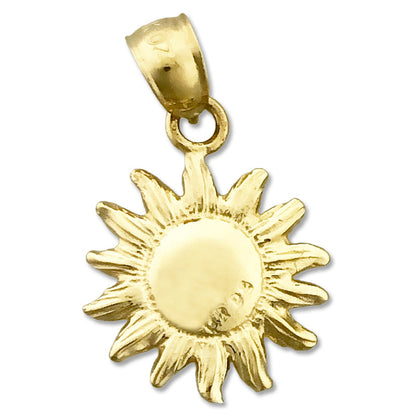 14K Gold Sun Charm