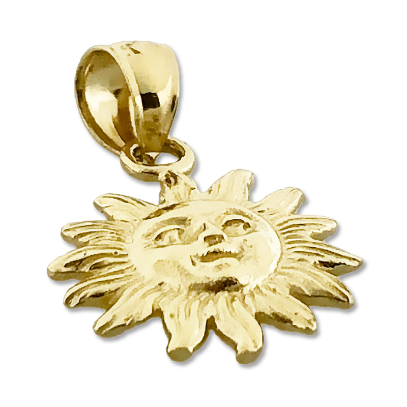 14K Gold Sun Charm