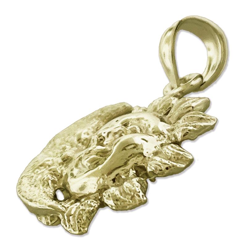 14K Gold Moon and Sun Charm