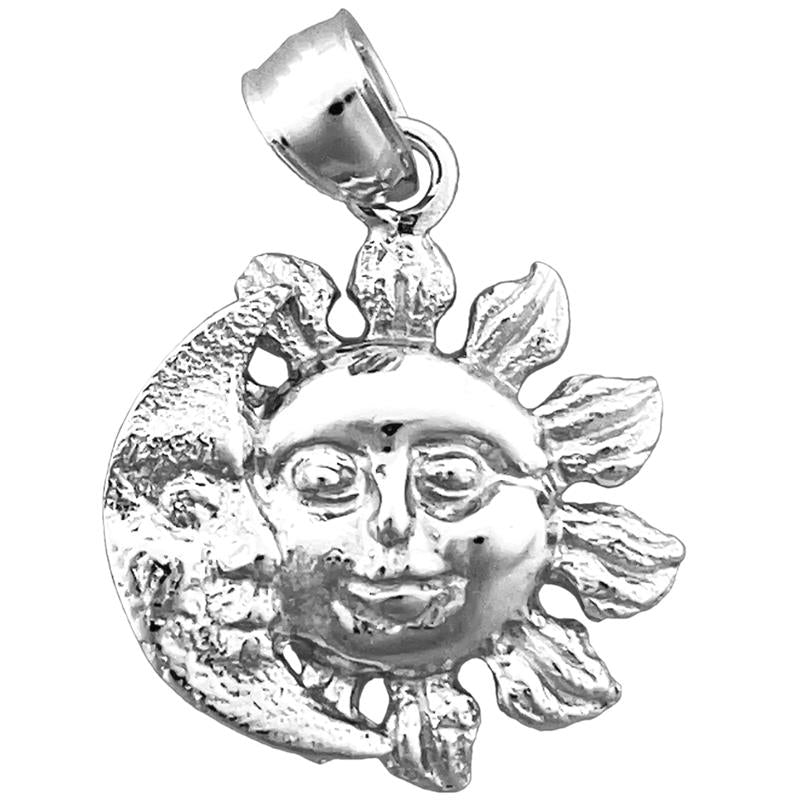 14K Gold Moon and Sun Charm