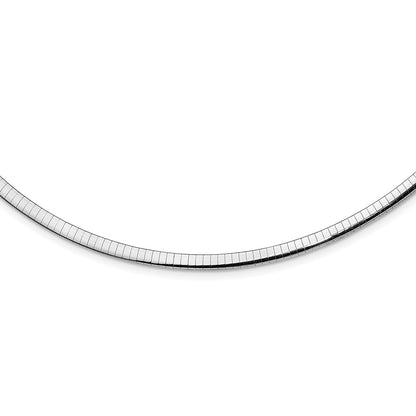 10K Two Tone 4mm Reversible Omega Necklace