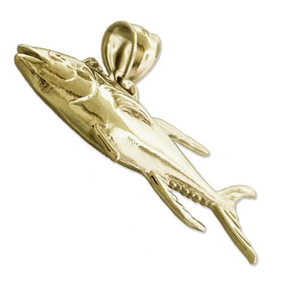 14K Gold 28MM Tuna Pendant