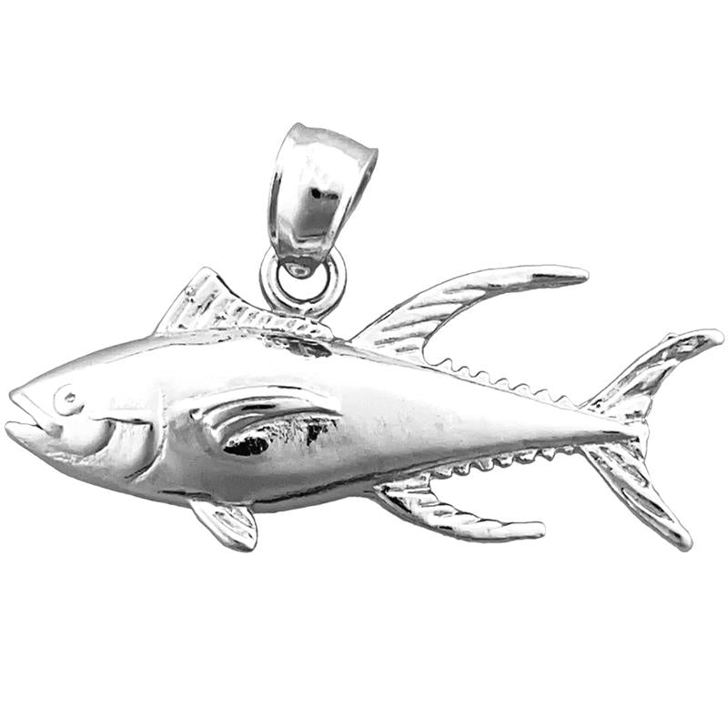 14K Gold 28MM Tuna Pendant