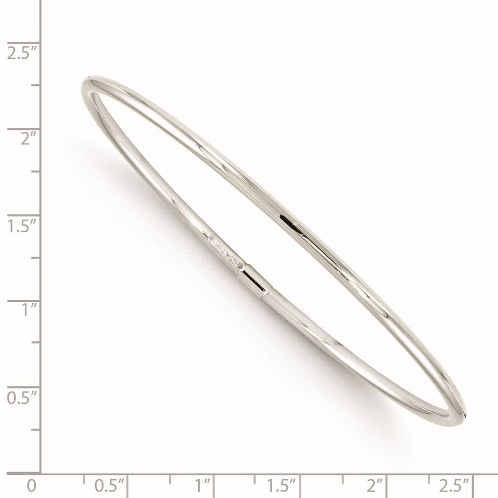 10K White Gold Slip-On Bangle