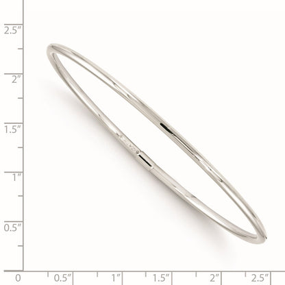 10K White Gold Slip-On Bangle