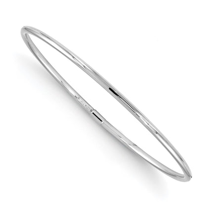 10K White Gold Slip-On Bangle